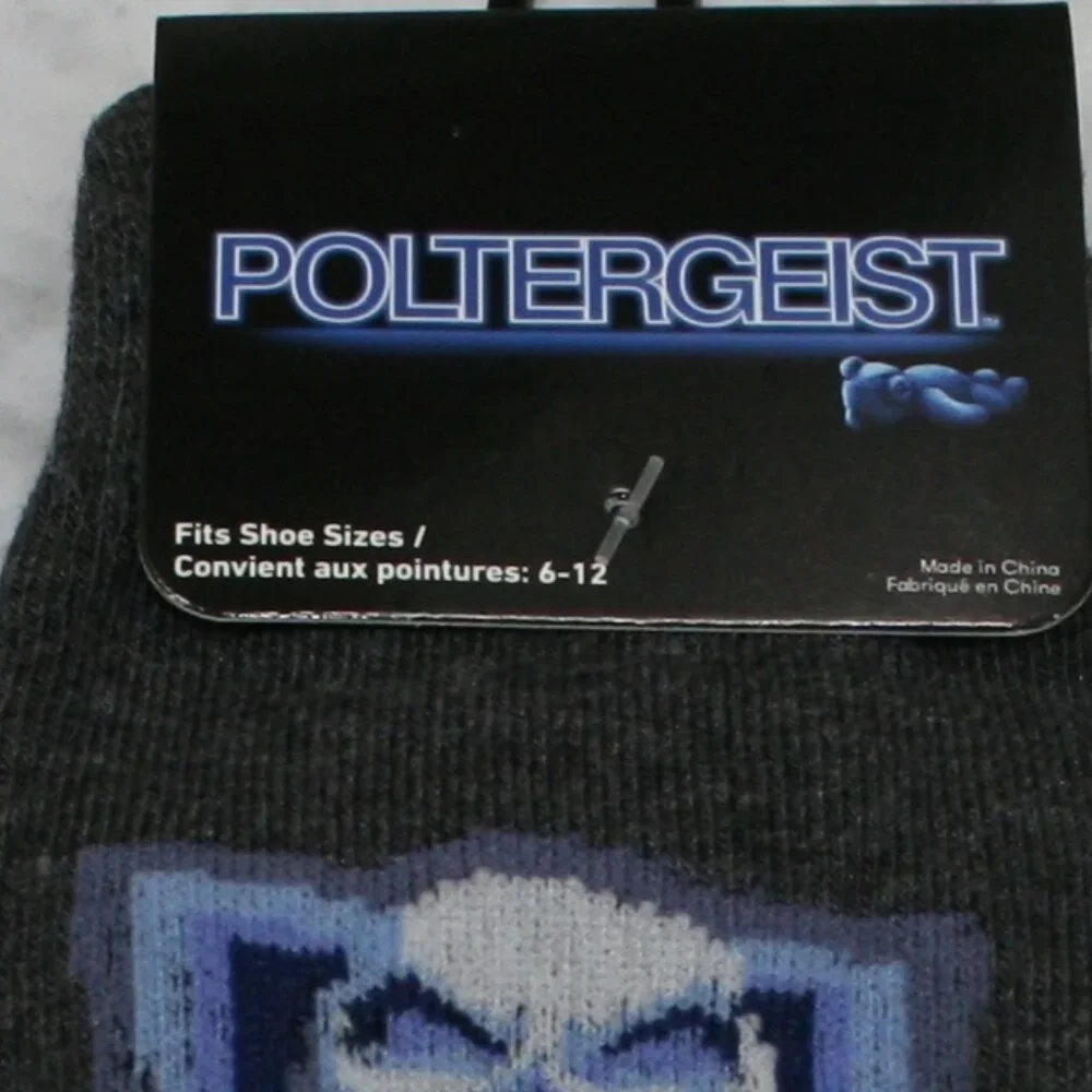 POLTERGEIST Socks Halloween Spooky Creepy Crew Unisex October Grey One Size
